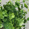 Xiyun artificial potted Plant desktop cylindrical pulp artificial potted Plant, large eucalyptus leaf green Plant artificial plant Specification image